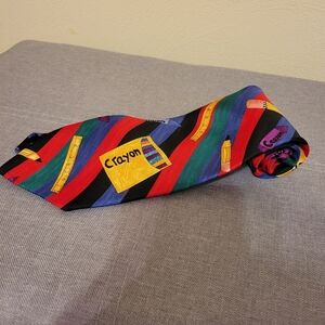 Save The Children Crayons Necktie 100% Silk Made In USA Tie